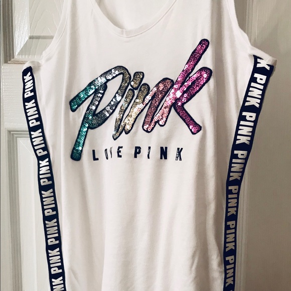 Victoria’s Secret PINK white Tank Top - Picture 2 of 3